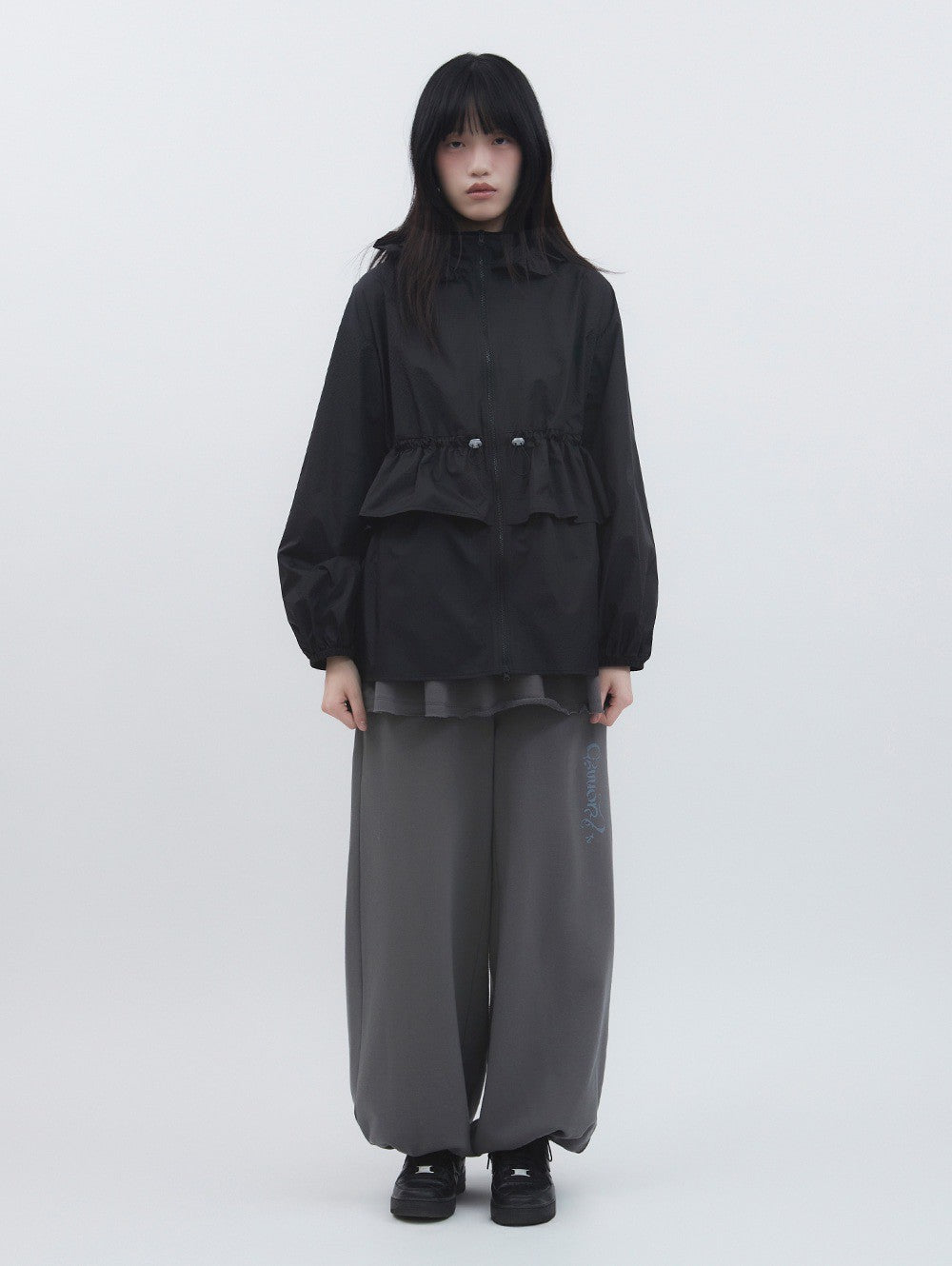 【TUOMIO】FRILL LAYERED HOOD JACKET