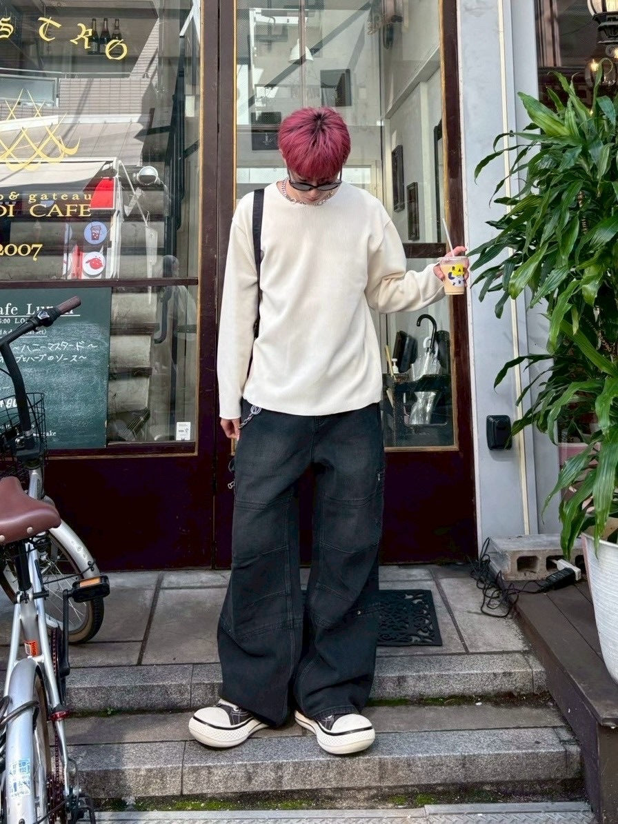 大阪店WEB限定受注制【Chikashitsu +】straight fit carpenter denim pants