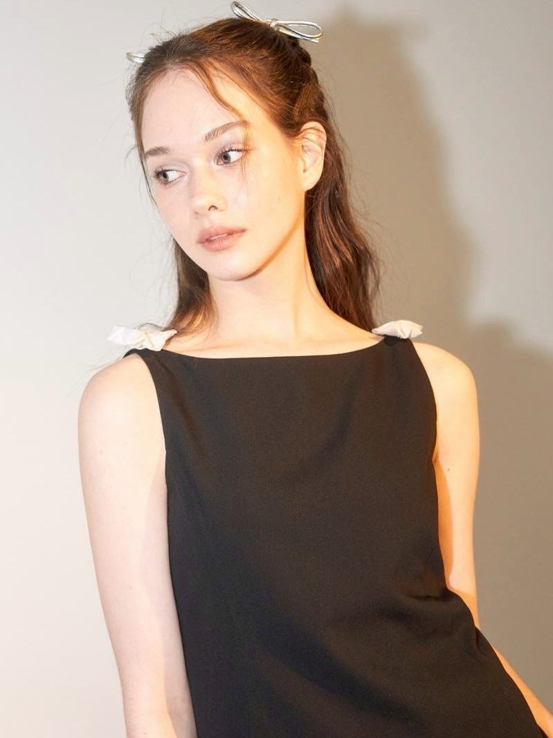 【ODDONEOUT】RIBBON SLEEVELESS ONE PIECE / 【オッドワンアウト】リボンタンクトップワンピース