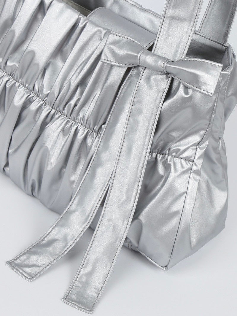 【ODDONEOUT】[ODDONEOUTXthesallyslaw] SHIRRING BAG / 【オッドワンアウト】シャーリングリボンハンドバッグ