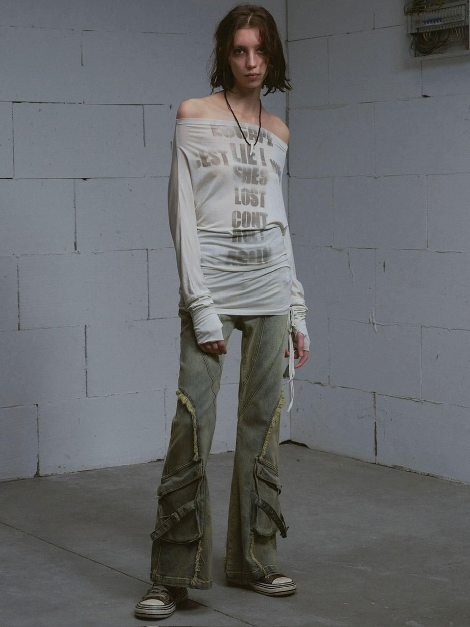 【Cest Nous】Fading throughout Denim jeans / 【セヌー】ウォッシングフレアデニムパンツ