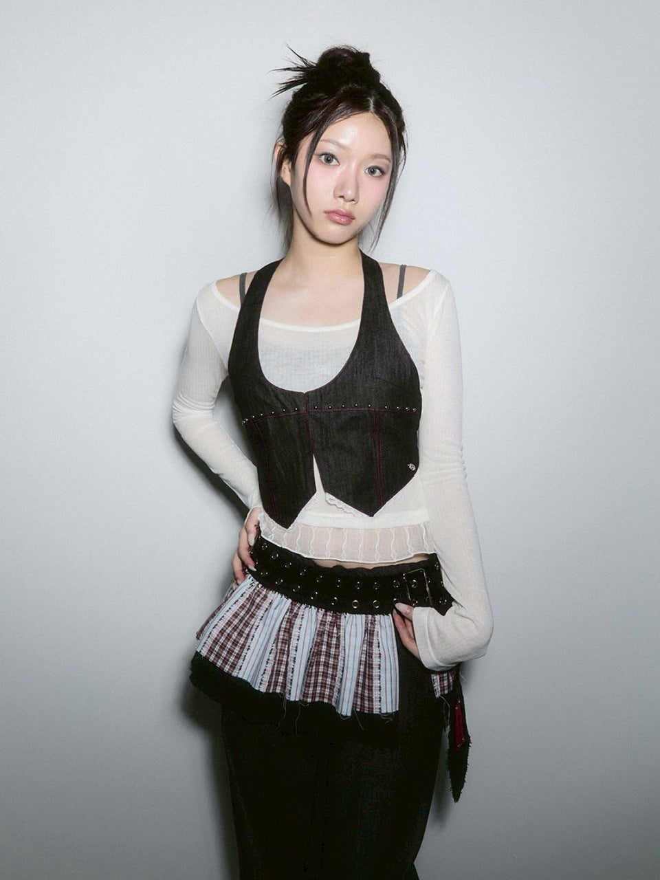 【CHERRYQUIRI】pleats layered belt / 【チェリーキュリー】プリーツレイヤードベルト