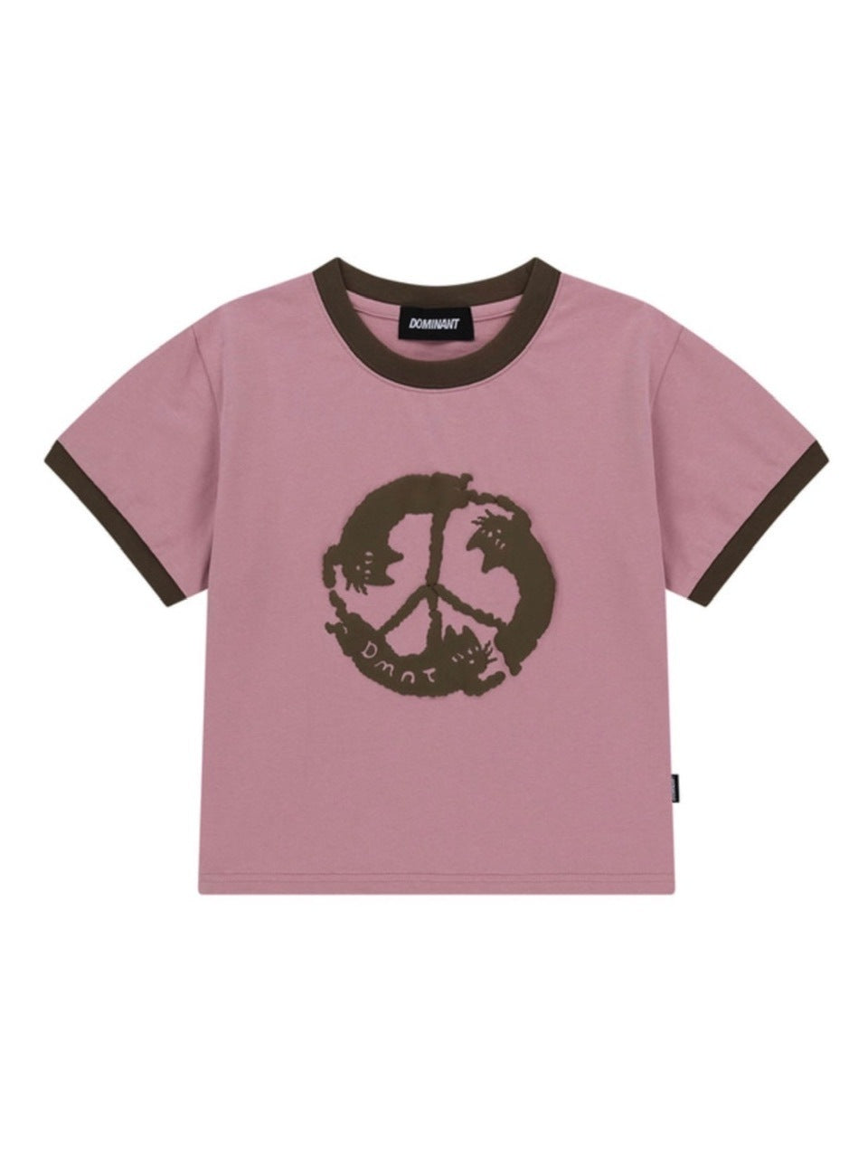 【DOMINANT】Purrfect Peace Ringer Crop T-Shirt