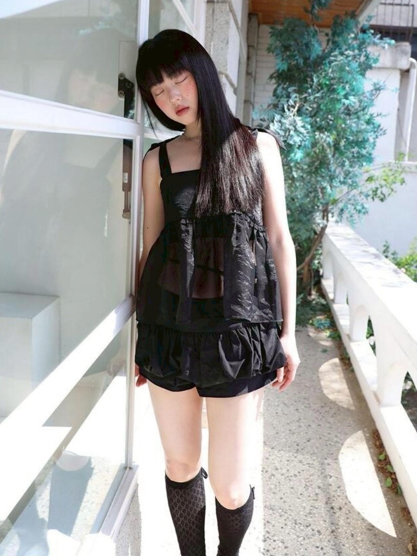 【Uglyshadow】ORGANZA RIBBON BLOUSE