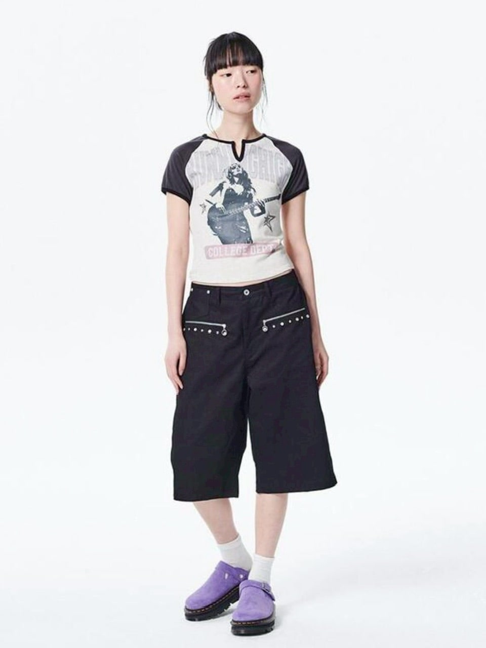 【runningHIGH】VARSITY LOGO H/S TEE