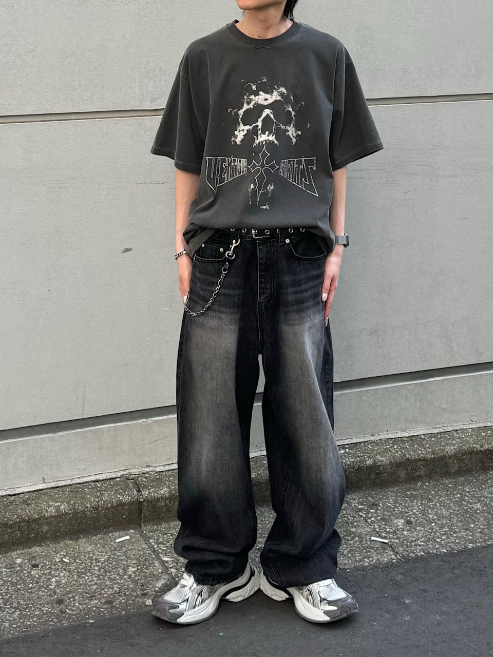 大阪店WEB限定受注制【Chikashitsu +】vintage wash semi wide denim pants 4 / 【チカシツプラス】ヴィンテージウォッシュセミワイドデニムパンツ