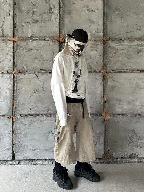 【roaringrad】ZIPPER SAGGING BERMUDA PANTS