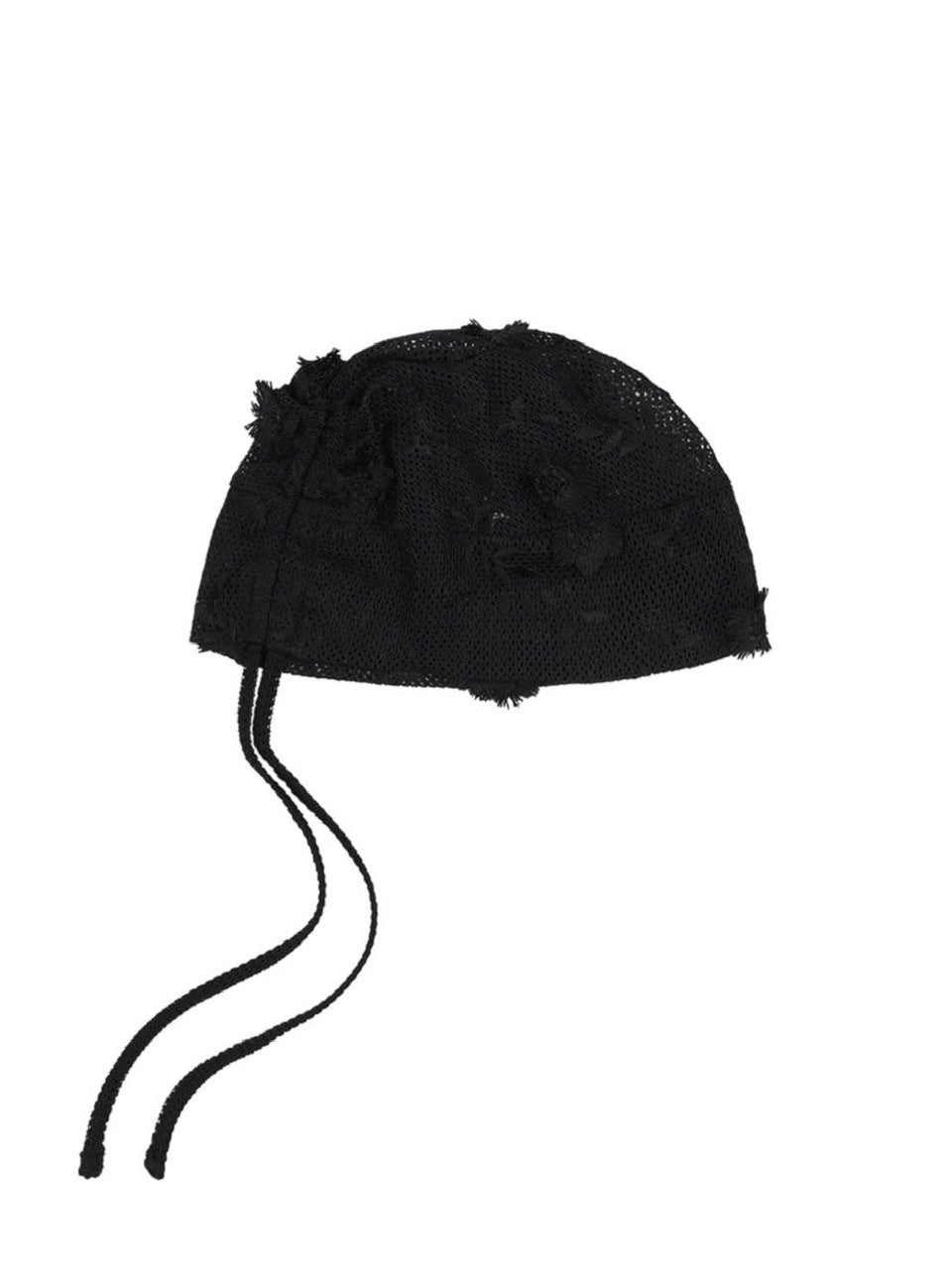 【FANCY CLUB】Lace Ribbon Shirring Beanie / 【ファンシークラブ】レースリボンシャーリングニット帽子