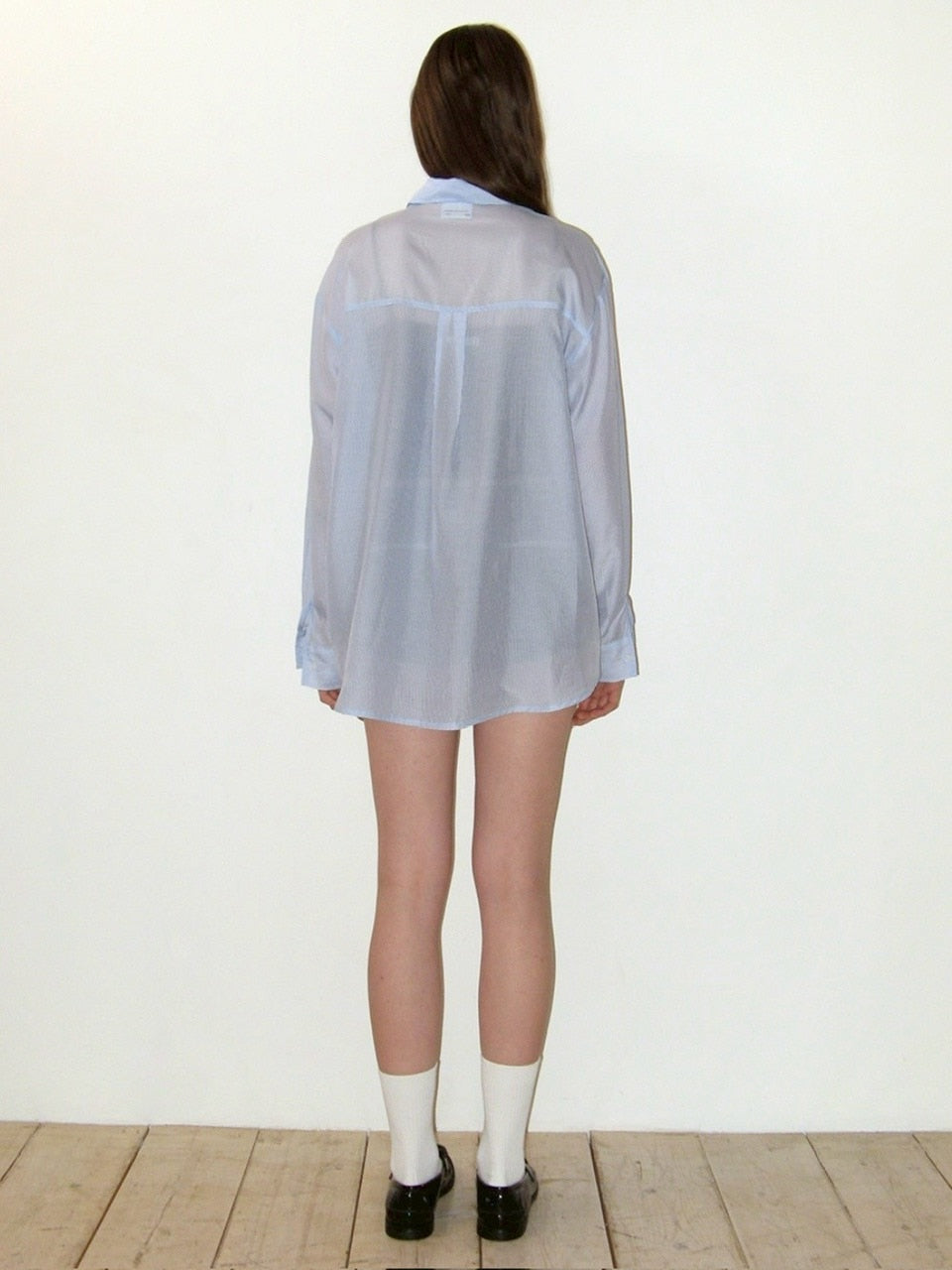 【CRANK】FLOWER STRIPED SHEER SHIRT / 【クランク】フラワーストライプボーダーシアー長袖シャツ