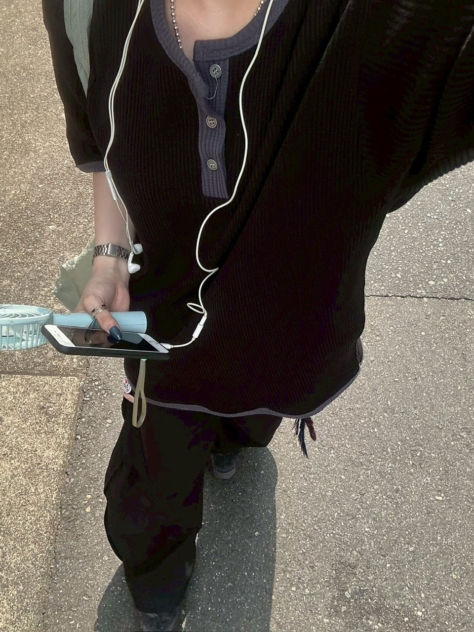 受注制【youll】henry neck waffle tee (3color)