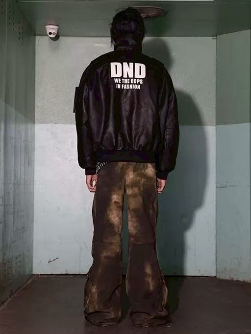 【DND4DES】CAMO DISTRESSED OVERSIZE CARGO PANTS
