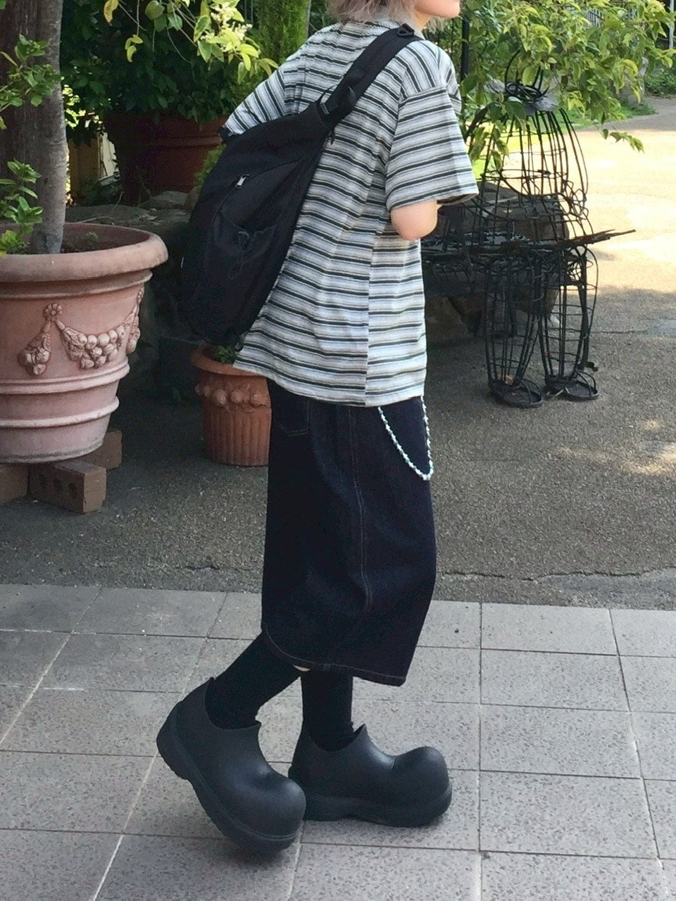 受注制【youll】curve selvedge bermuda denim pants