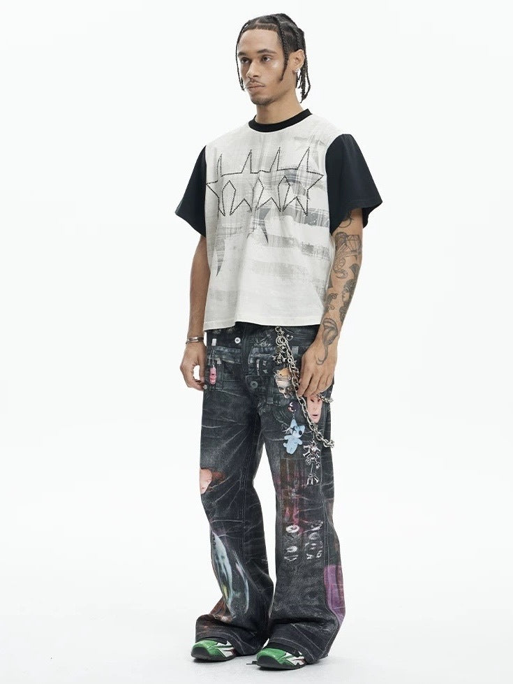【DND4DES】MULTI-WAIST PENDANT GRAPHIC PANTS