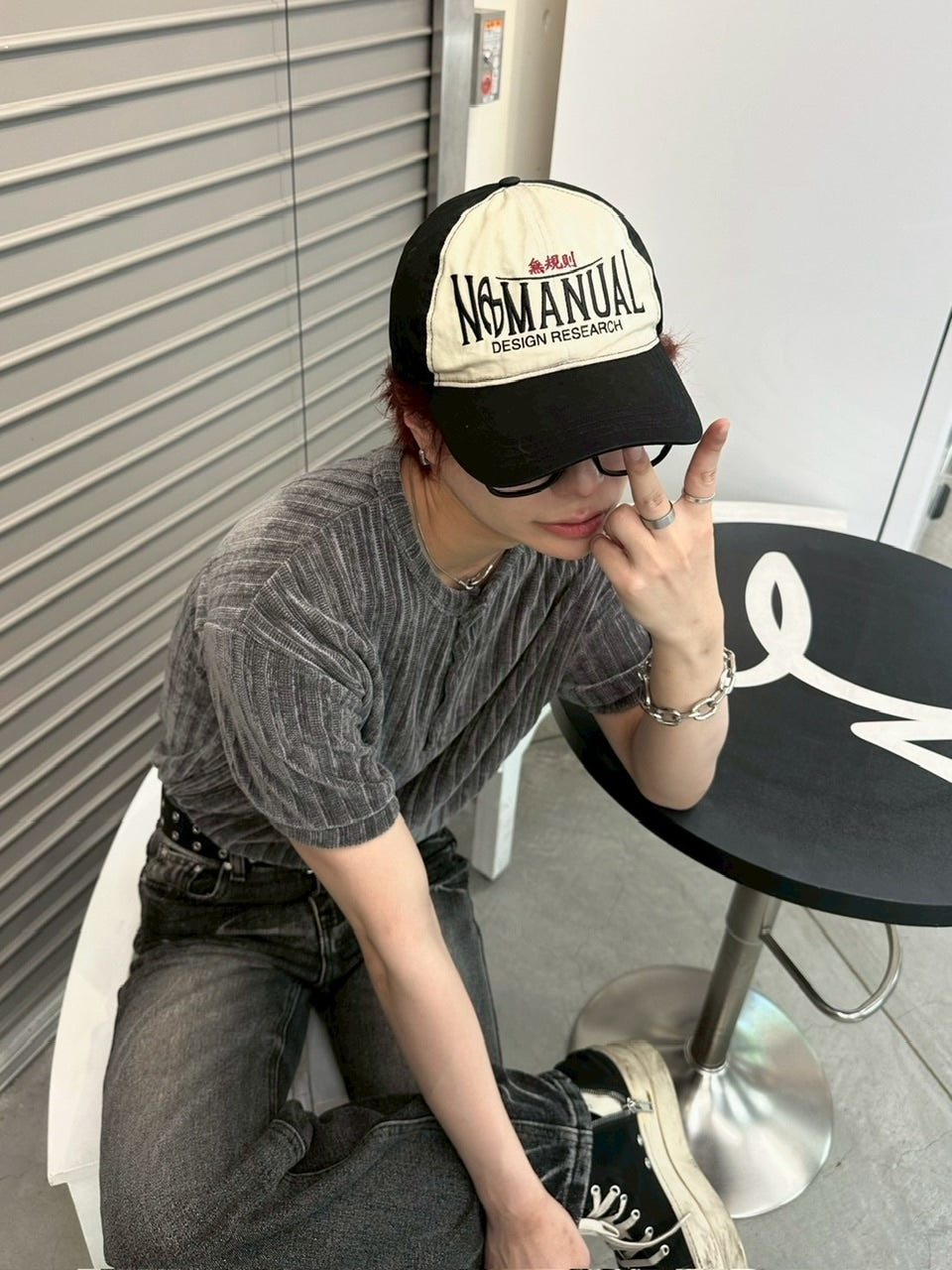 受注制【LUV CODE】henry neck half sleeve velours top (4color)