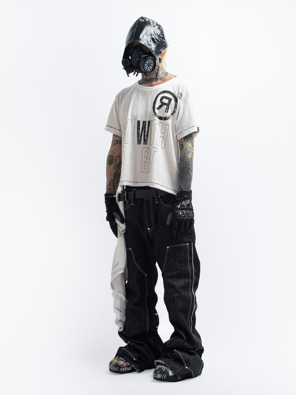 【F.V.V.O】RED SELVEDGE EMBROIDERED RAW DENIM JEANS