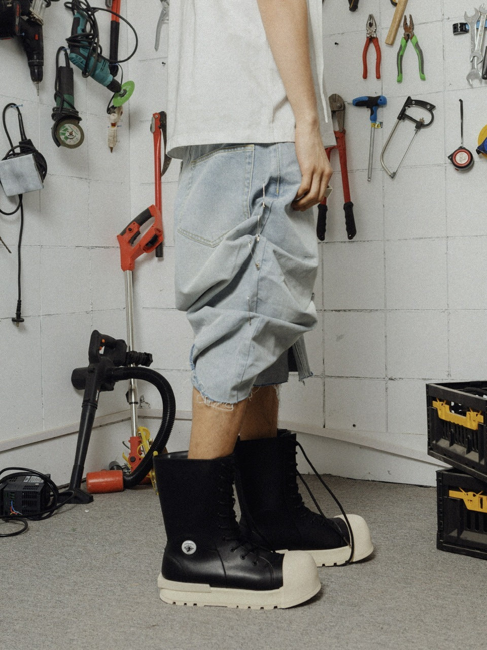 【F.V.V.O】R/F 1.0 IRONCLAD BEETLEPU BOOTS - MID TOP / 【フリーワールドオーダー(エフヴィーヴィーオー)】スニーカーライクミドルブーツ