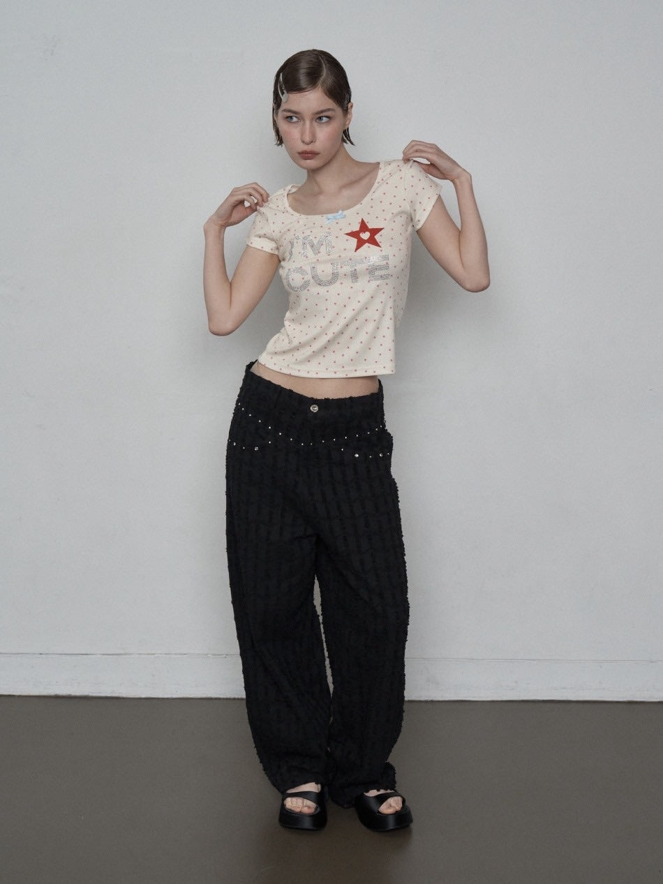 【SETUP‐EXE】I'M CUTE TOP / 【セットアップエグゼ】アイムキュート半袖Tシャツ