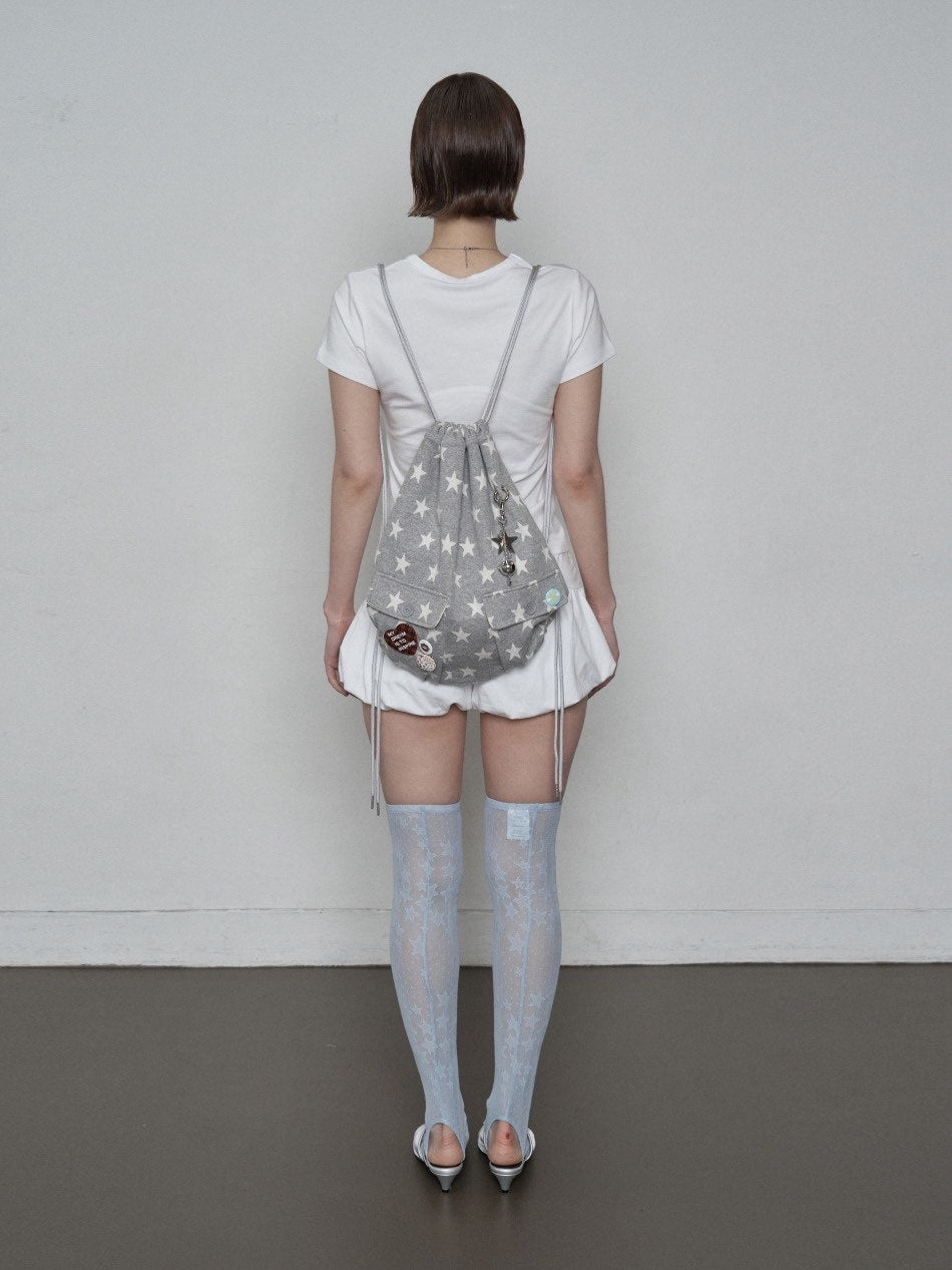 【SETUP‐EXE】STAR POCKET GYM SACK / 【セットアップエグゼ】スターポケットリュック