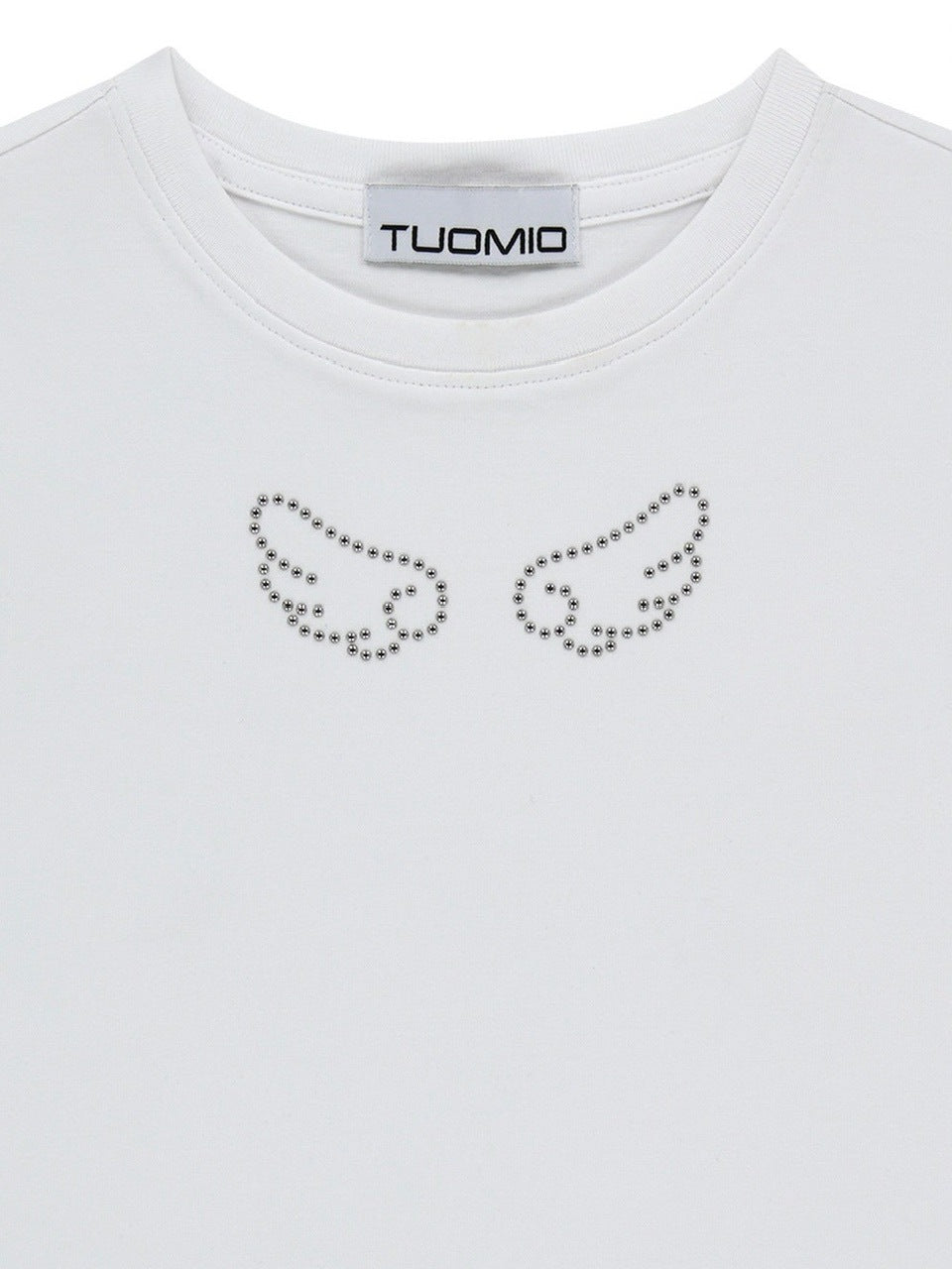 【TUOMIO】ANGEL STUD BABY T-SHIRT / 【トゥオミオ】エンジェルスタッズベイビー半袖Tシャツ
