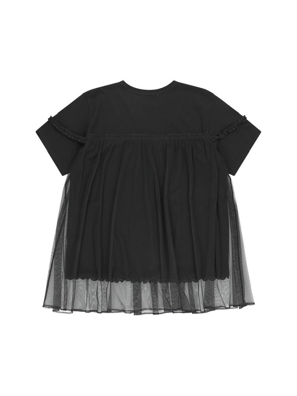 【TUOMIO】MESH LAYERED LACE T-SHIRT / 【トゥオミオ】メッシュレイヤードレース半袖Tシャツ