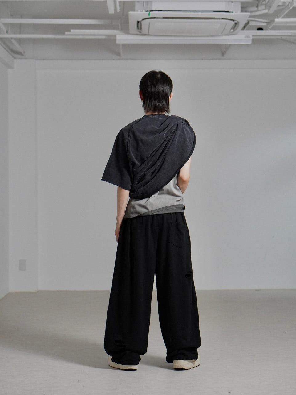 【Chikashitsu +】full length damage sweat pants / 【チカシツプラス】フルレングスダメージスウェットパンツ (3color)