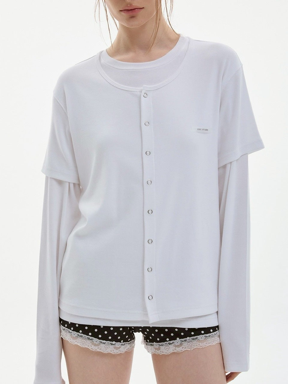 【ESC STUDIO】soft double t-shirt/ 【イーエスシーステュディオ】ソフトダブル長袖Tシャツ