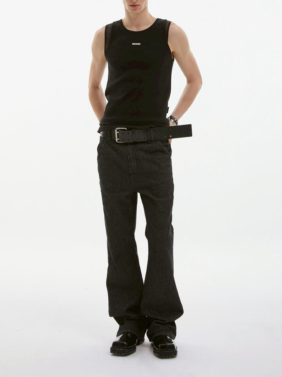 【ESC STUDIO】bulky leather belt/ 【イーエスシーステュディオ】バルキーレザーベルト