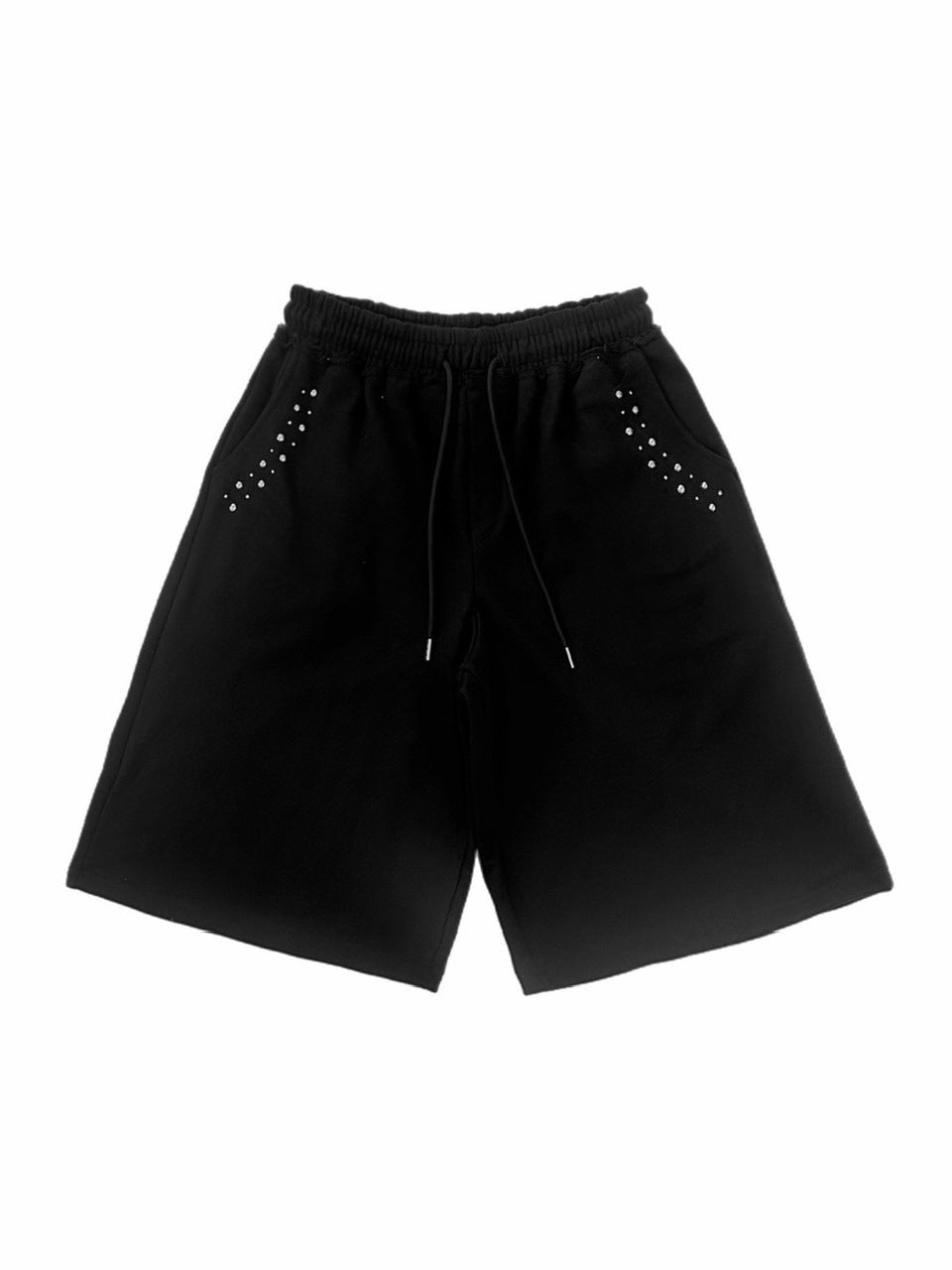 受注制【Chikashitsu +】pocket studs sweat half pants / 【チカシツプラス】ポケットスタッズスウェットハーフパンツ (2color)