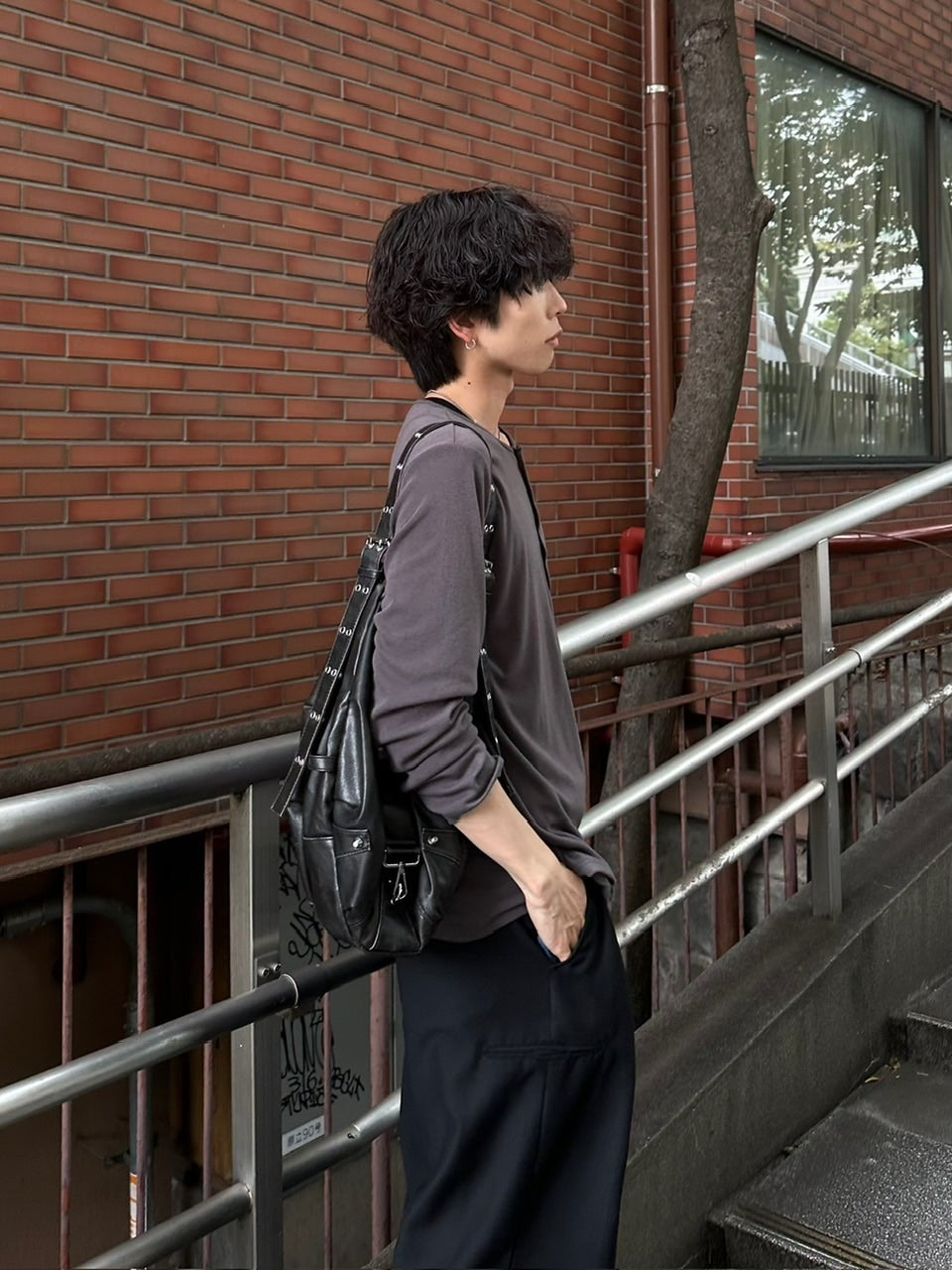 大阪店WEB限定受注制【Chikashitsu +】vintage eyelet shoulder bag / 【チカシツプラス】ビンテージアイレットショルダーバッグ