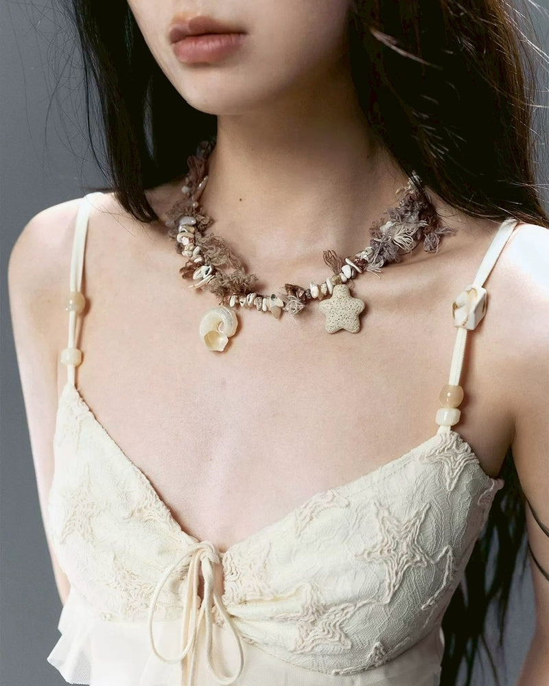 【Cest Nous】Fringe Star Necklace / 【セヌー】フリンジスターネックレス