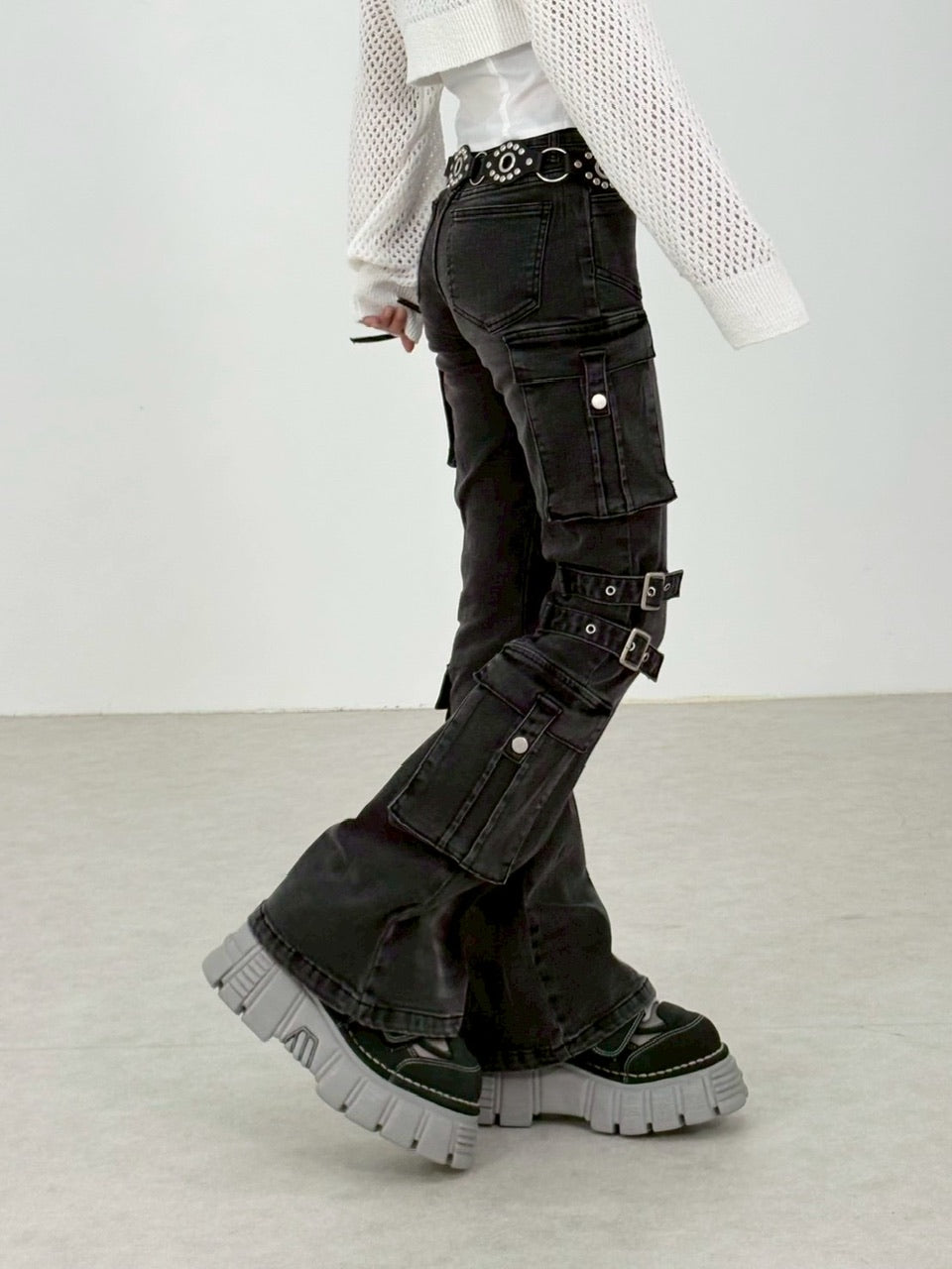 00s japanese label cargo flare denim デニム NMTXU】flare cargo denim pants – PRESSING WEB SHOP