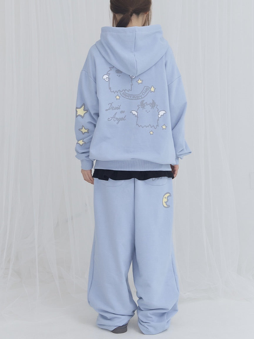 【FANCY X DUSTY】DEVIL & ANGEL PRINTED SWEATPANTS / 【ファンシー X ダスティ】デビル＆エンジェルプリントスウェットパンツ