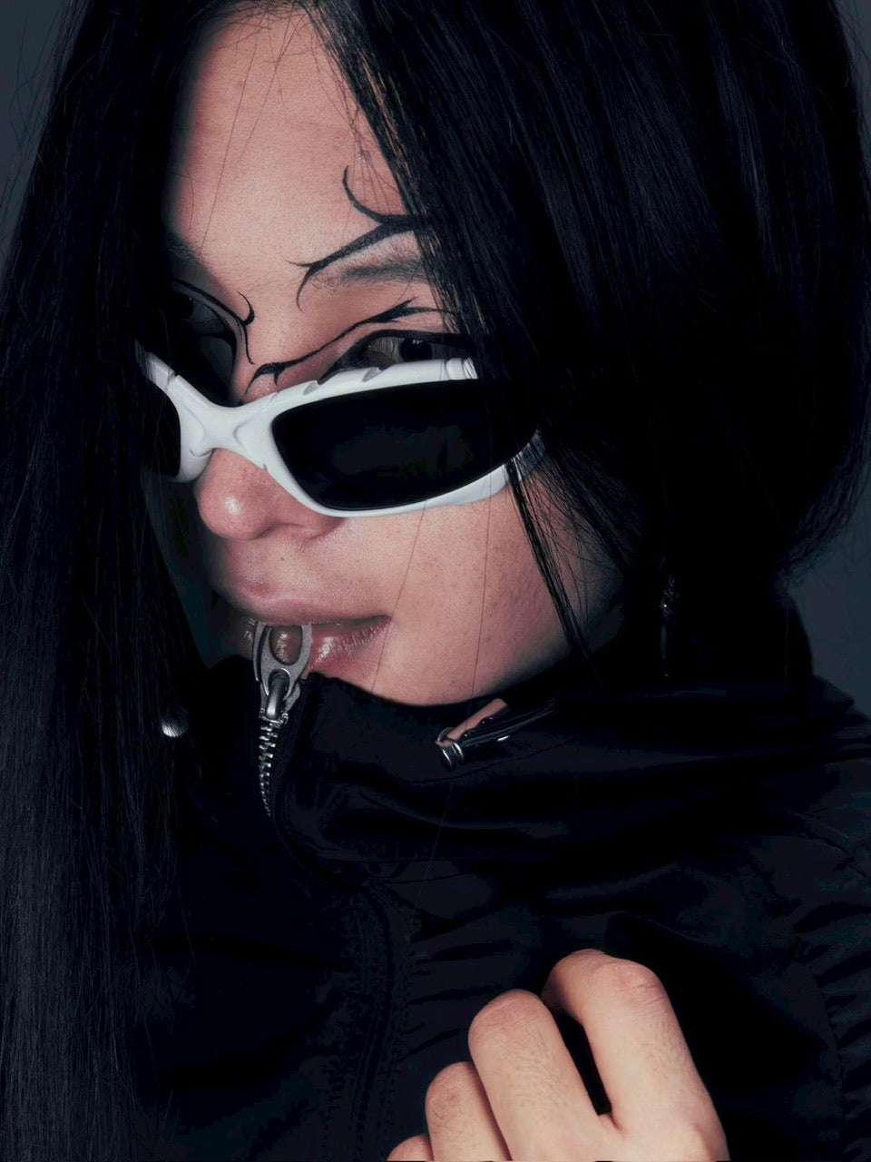 【DIG YOUR OWN GRAVE】SYN-EDGE BLOUSON /【ディグユアオウングレイブ】アシンメトリーテックブルゾン