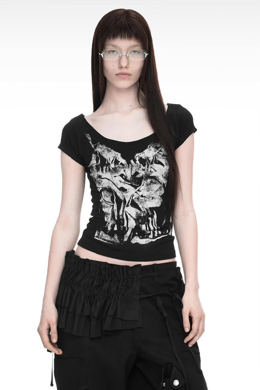 【NACHE】SLIP X-RAY PRINTED T-SHIRT