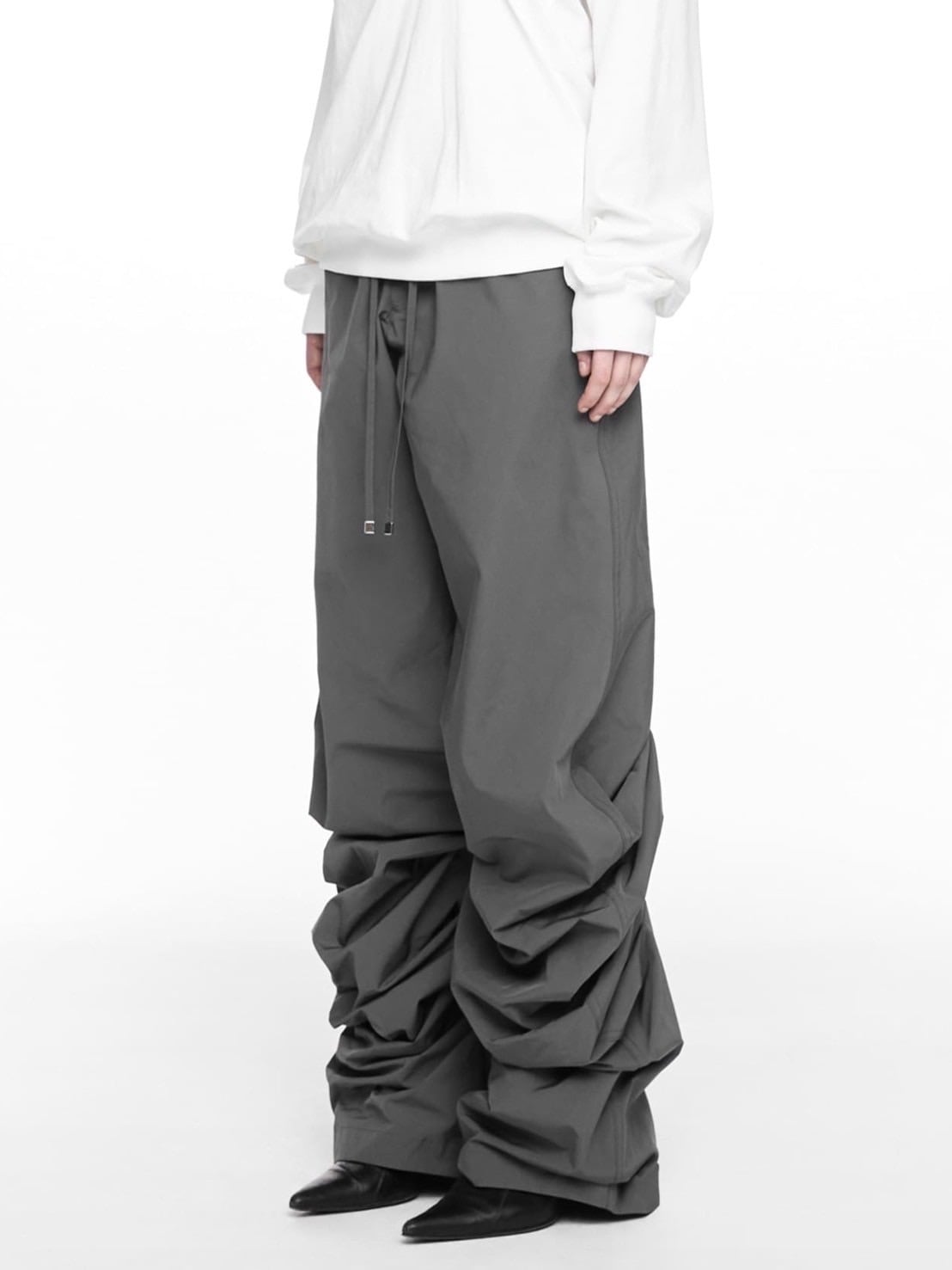 【NACHE】PINTUCK NYLON PANTS (UNISEX)