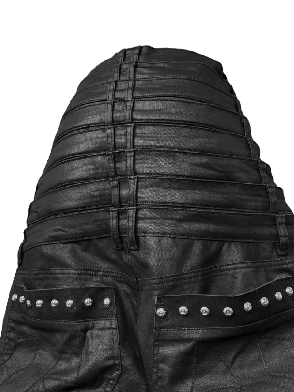 【UNIZ】8 Backs J-Cut Pants / 【ユニズ】ダーティーライクレイヤードバルーンデニムパンツ