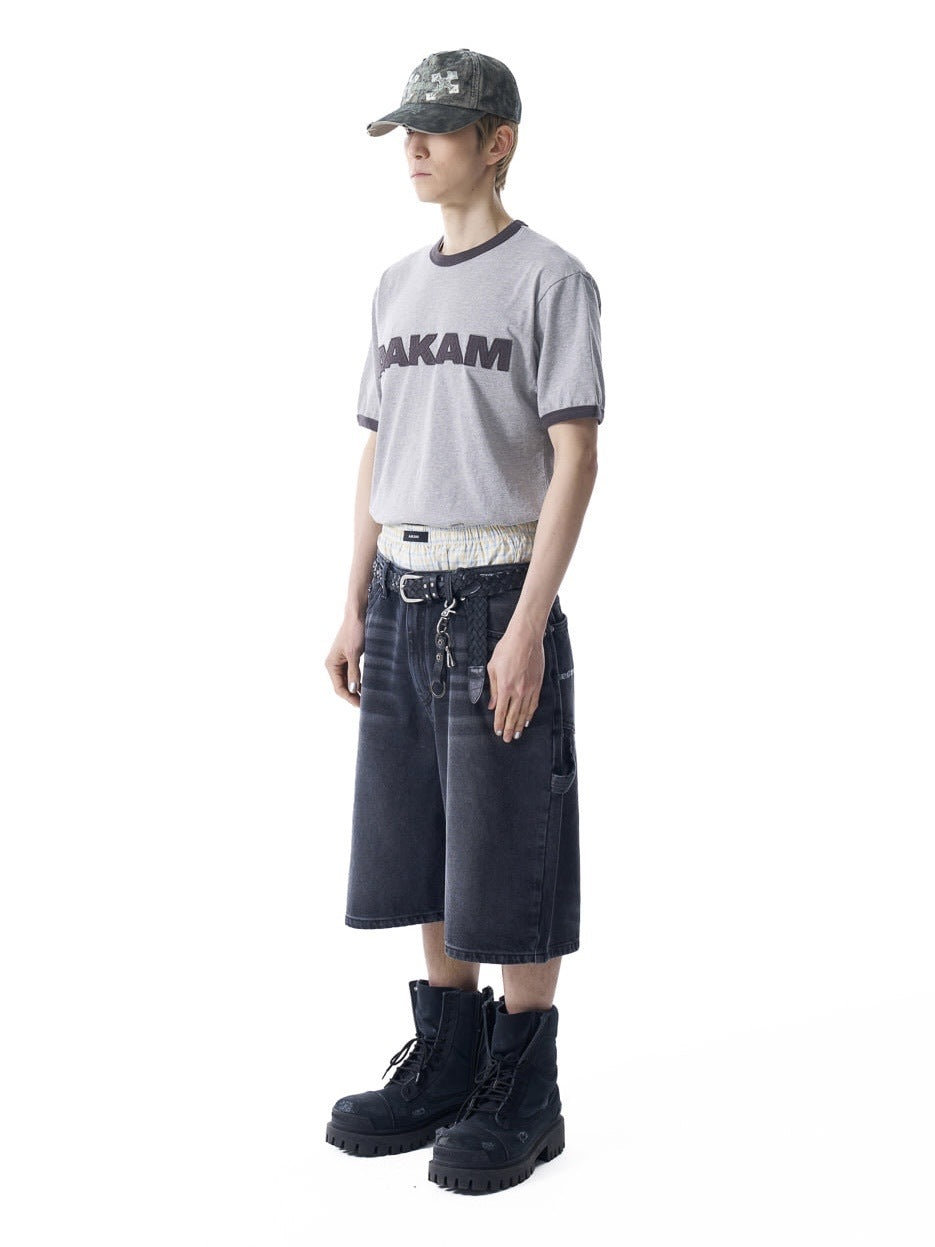 【AAKAM】Logo Patch Ringer Top