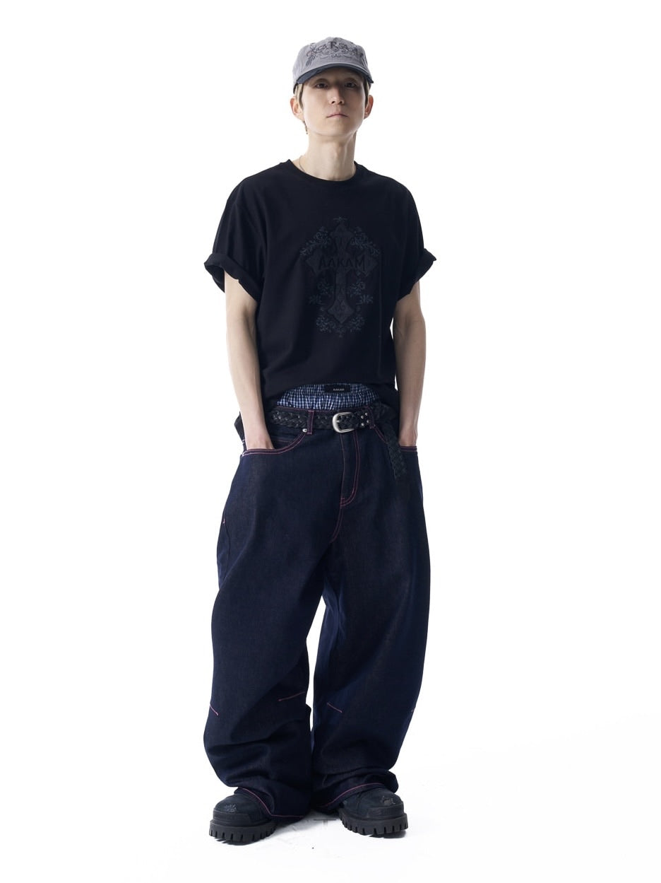 【AAKAM】Studded CROS2 Half Top