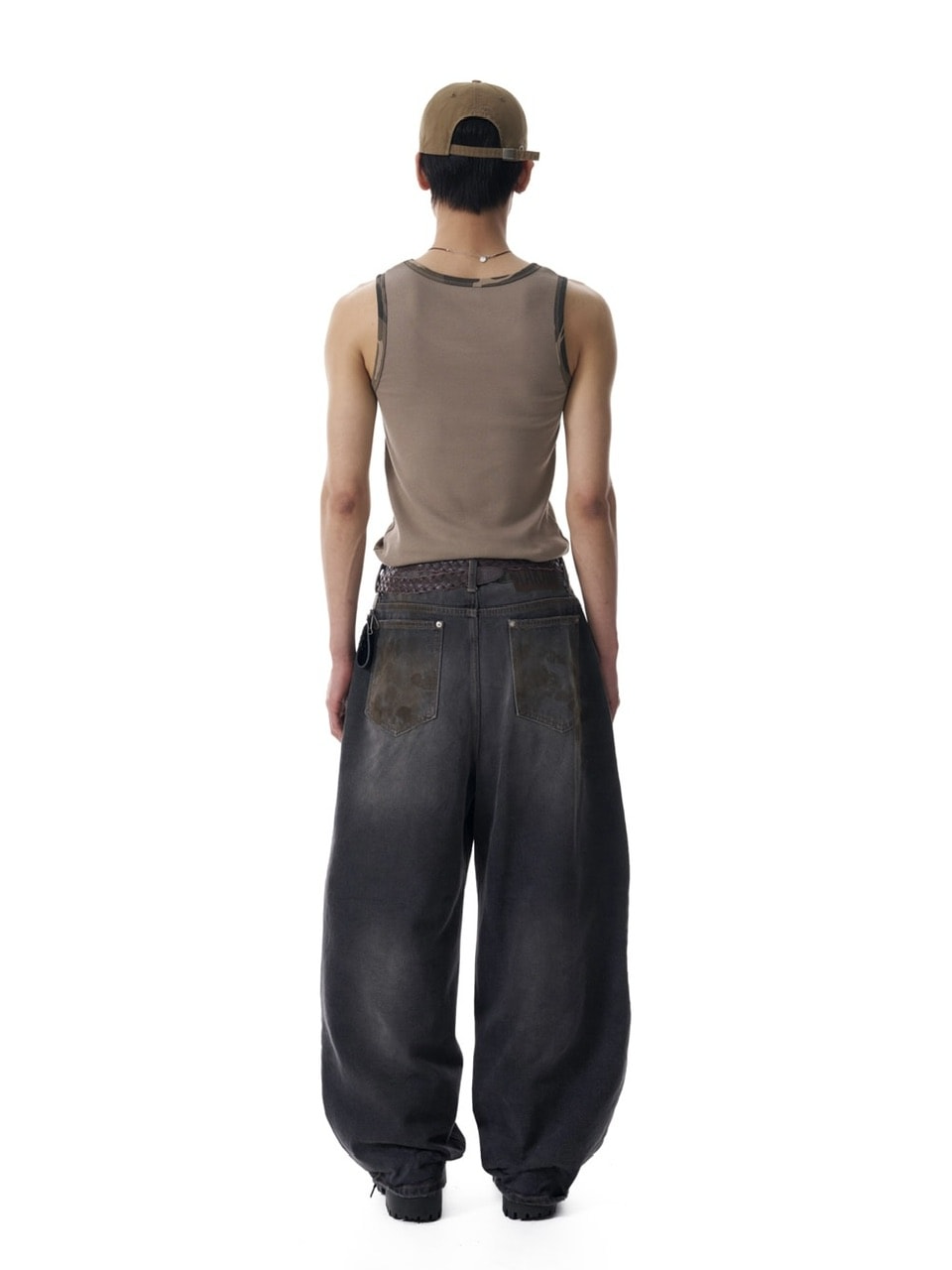 【AAKAM】Eyelet Contrast Camo Sleeveless