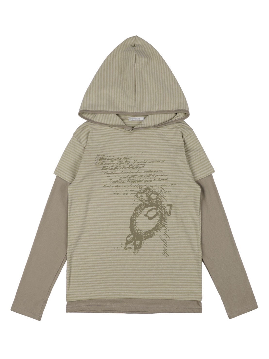 【FANCY CLUB】STRIPE LAYERED HOODIE / 【ファンシークラブ】ストライプレイヤードフーディー