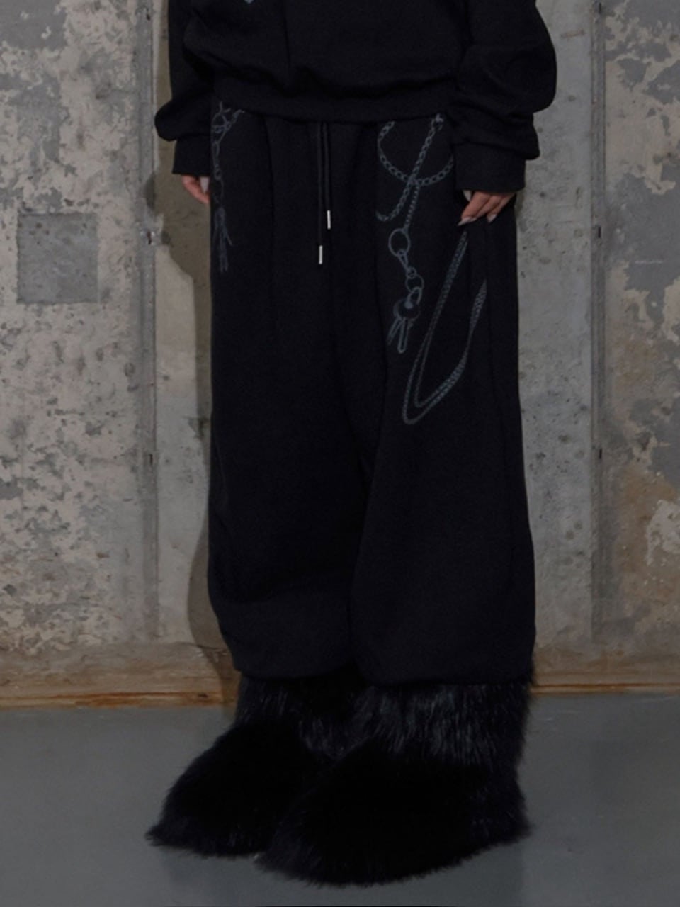 【FANCY CLUB】KEYCHAIN EYELET SWEATPANTS / 【ファンシークラブ】キーチェーンアイレットスウェットパンツ