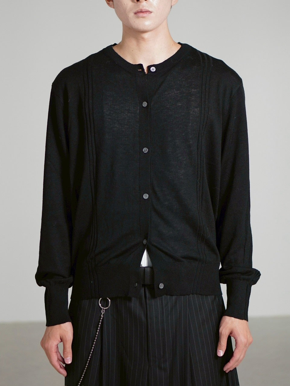 受注制【Chikashitsu +】wool blend cardigan / 【チカシツプラス】ウールブレンドカーディガン (2color)