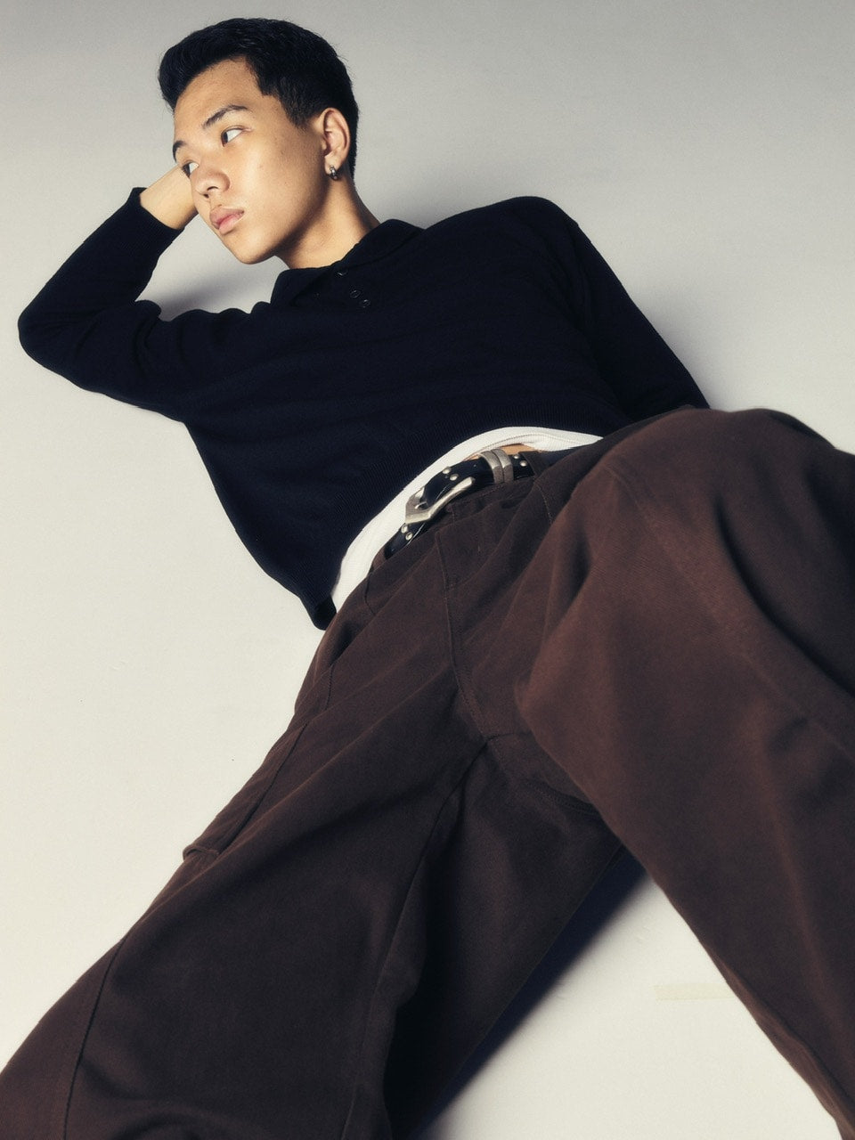 【CS】cotton wide twill pants (brown) / 【シーエス】コットンワイドツイルパンツ