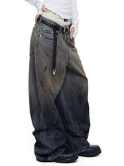 12/21再入荷【AAKAM】Dirty Gradation Denim Pants