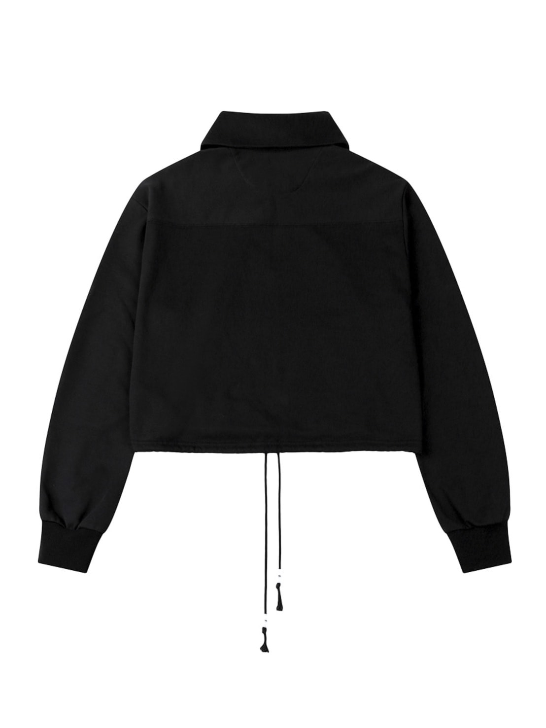 【TUOMIO】ROUND COLLAR STRING TOP / 【トゥオミオ】ラウンドカラーストリングハーフジップスェット