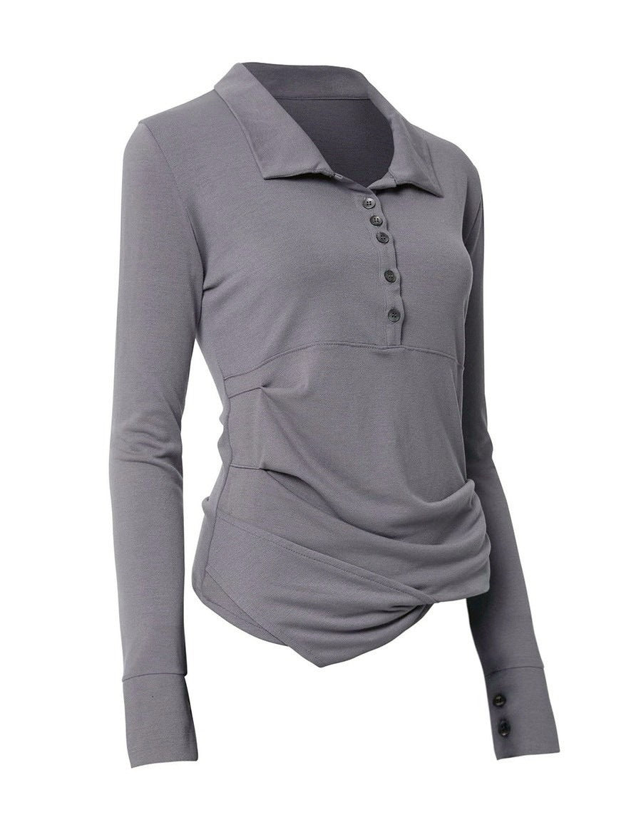 【FLAREUP】Asymmetrical Draped Shirt / 【フレアアップ】アシンメトリードレープシャツ