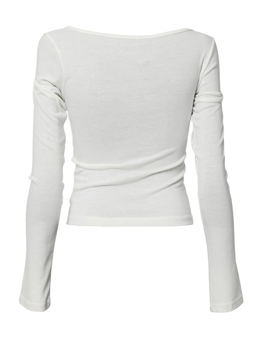 【FLAREUP】Asymmetrical Draped Long Sleeve / 【フレアアップ】アシンメトリードレープ長袖Ｔシャツ