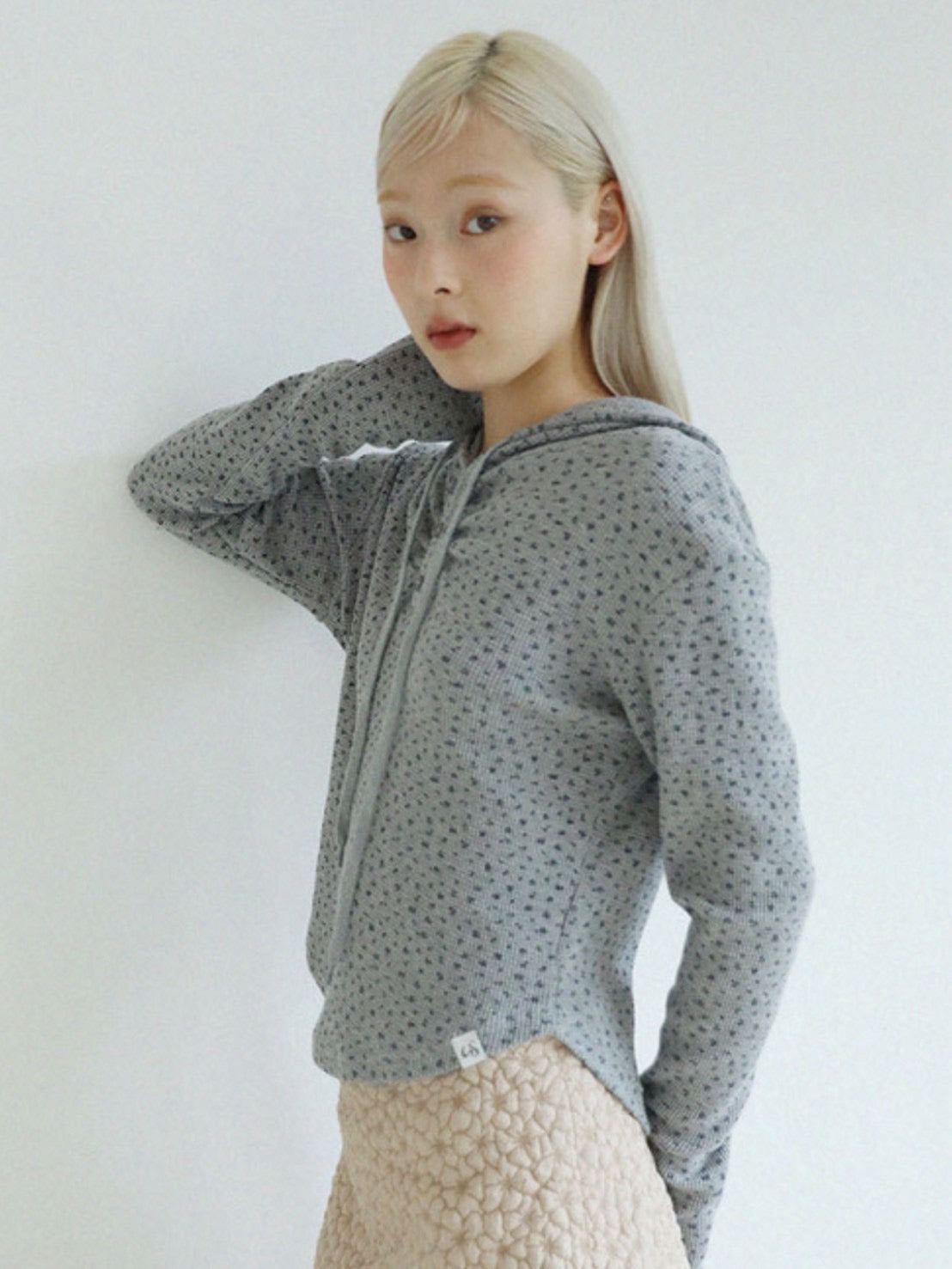 12/21 20:00 再販【Uglyshadow】FLOWER WAFFLE HOODIE