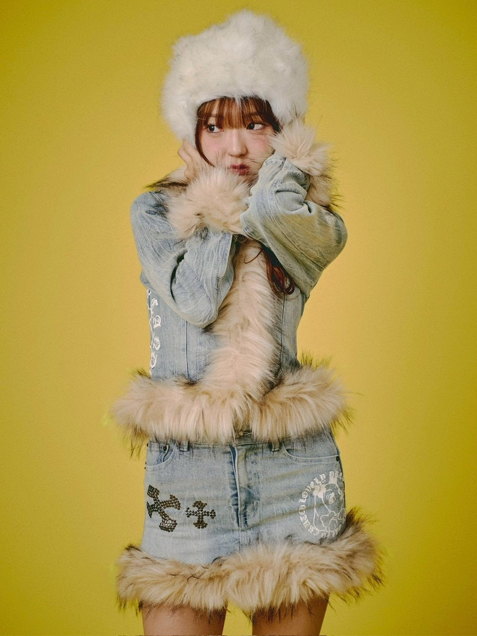 【GALFY】ぎゃるちゃんファーデニムJKT