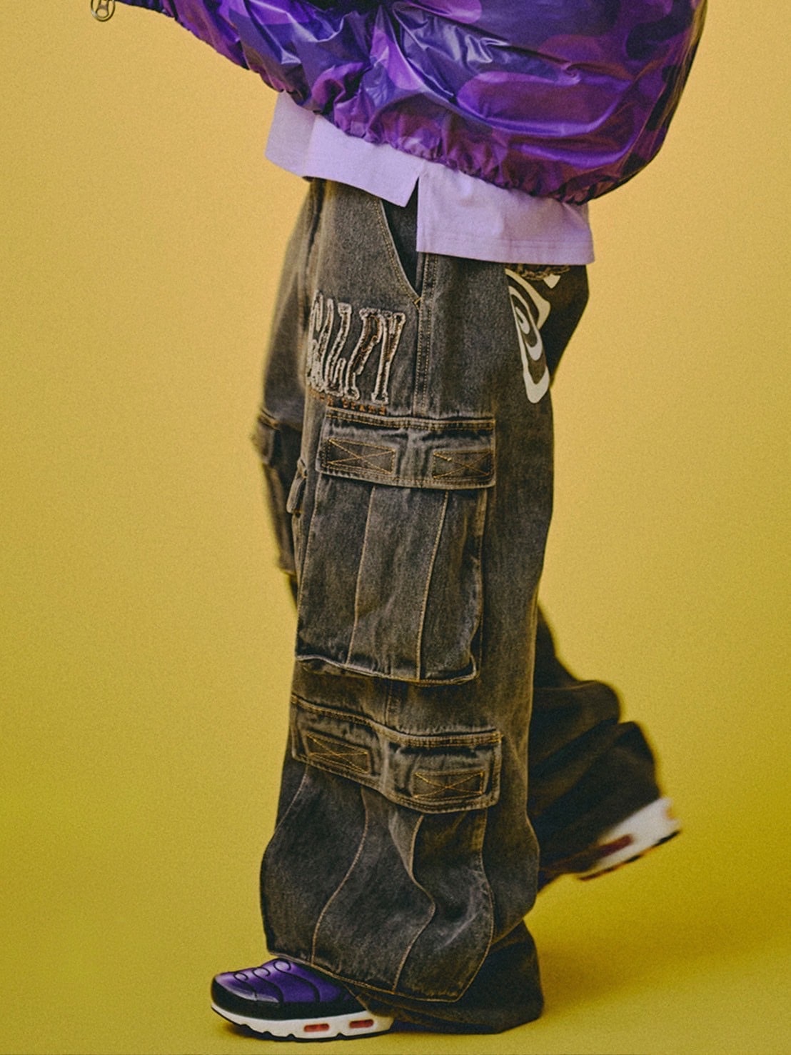 【GALFY】ぐるグニャデニムカーゴ